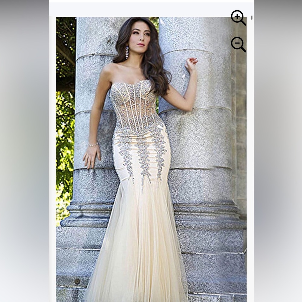 Jovani Nude Mermaid Dress